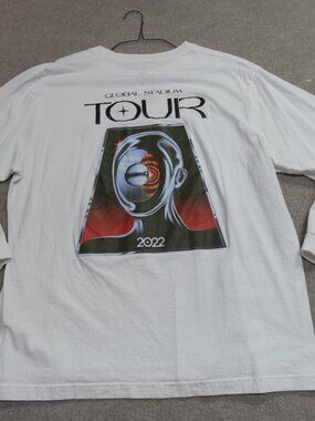 Weeknd Shirt 2XL White Long Sleeves Double Sided Global Stadium Tour